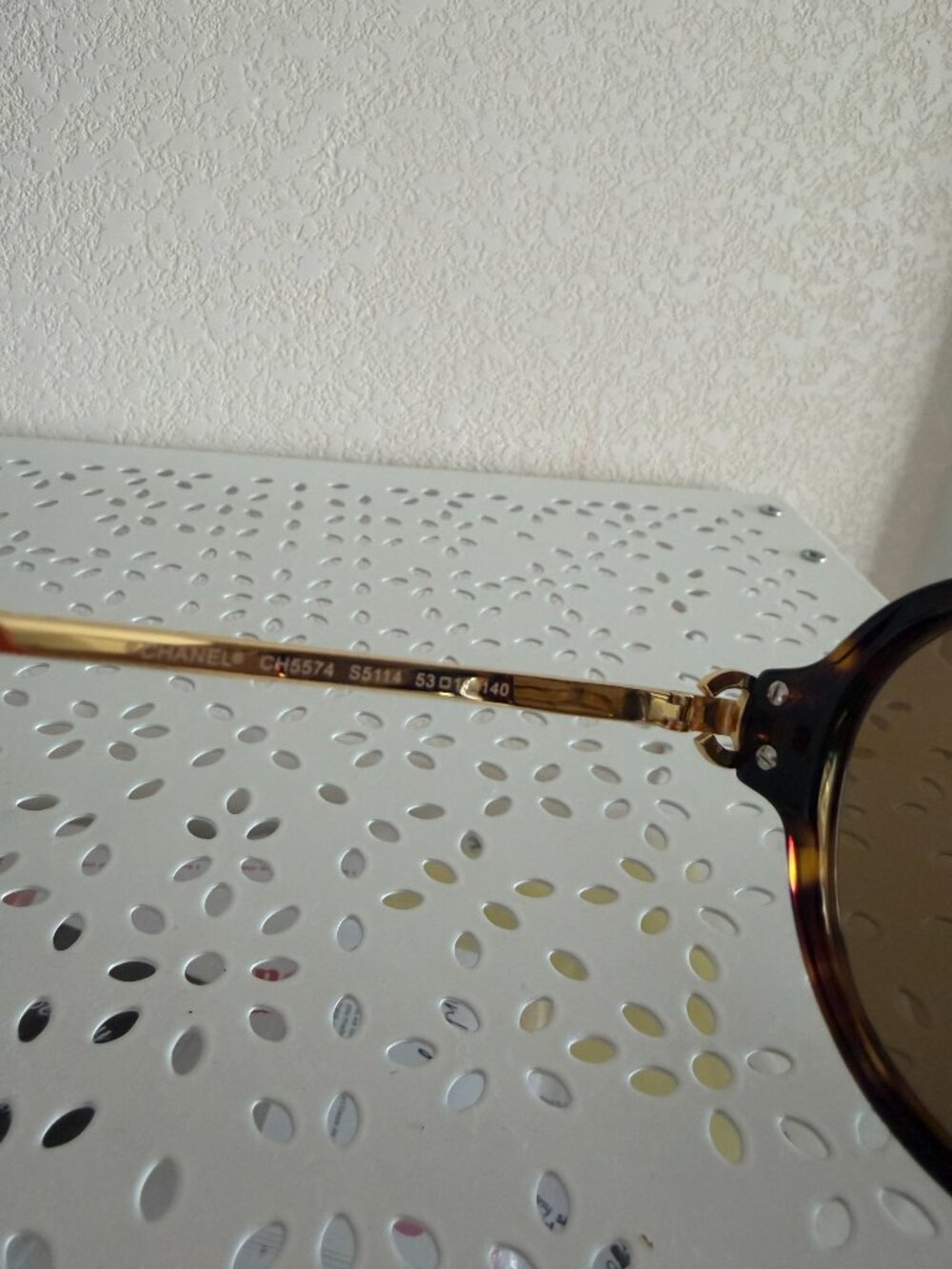 NWT CHANEL Tortoiseshell Aviator Sunglasses Gold CC Hardware NEW Authentic - Picture 9 of 12